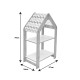 120-000428 Ραφιέρα Montessori Zoilen pakoworld λευκό-μπλε mdf 50x30x80εκ
