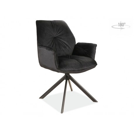 80-1571 CHAIR BOOGIE II VELVET BLACK FRAME / BLACK BLUVEL 19 DIOMMI BOOGIEIIVCC