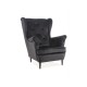 80-1986 Πολυθρόνα Lady 56х75х101 Μαυρο DIOMMI LADYV19