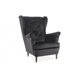 80-1986 Πολυθρόνα Lady 56х75х101 Μαυρο DIOMMI LADYV19