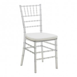 326-000039 Καρέκλα Tiffany pakoworld με μαξιλάρι διάφανο pc 38x38.5x88εκ