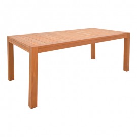 340-000007 Τραπέζι Vocaly pakoworld teak ξύλο σε φυσική απόχρωση 200x100x75εκ
