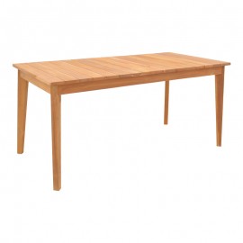 340-000004 Τραπέζι Ory pakoworld teak ξύλο σε φυσική απόχρωση 160x80x75εκ