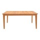 340-000004 Τραπέζι Ory pakoworld teak ξύλο σε φυσική απόχρωση 160x80x75εκ