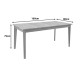 340-000004 Τραπέζι Ory pakoworld teak ξύλο σε φυσική απόχρωση 160x80x75εκ