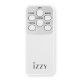 Izzy  IZ-9042 Ανεμιστήρας Δαπέδου Λευκός 70W Διαμέτρου 40cm με Τηλεχειριστήριο