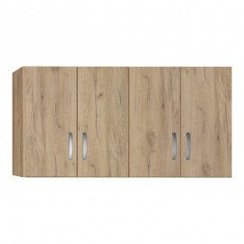 249-000078 Πατάρι ντουλάπας Zelia pakoworld τετράφυλλο σε oak απόχρωση 120x42x60εκ