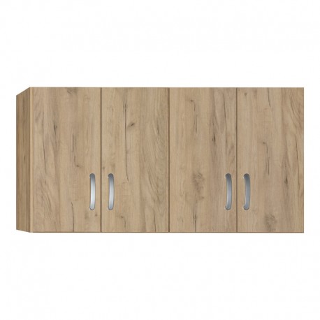 249-000078 Πατάρι ντουλάπας Zelia pakoworld τετράφυλλο σε oak απόχρωση 120x42x60εκ