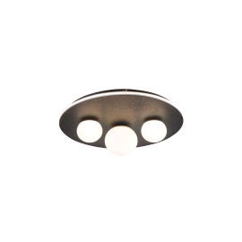 6089-BL InLight Πλαφονίερα οροφής LED 30W 3000K και 3XG9 σε μαύρο χρώμα D:50cm (6089-BL)