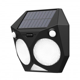 80207211S it-Lighting Tortoise LED 6W 3000K Solar Outdoor Wall Lamp Black D:160x160x60mm (80207211S)