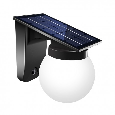 80207310S it-Lighting Baikal LED 1W 3000K | 4000K | 6000K Solar Outdoor Wall Lamp Black D:130x190x175 mm (80207310S)