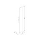 80205711 it-Lighting Allatoona LED 10W 3000K Outdoor Wall Lamp Black D:45x80x600 mm (80205711)