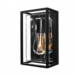 80205614 it-Lighting Zar Outdoor Wall Lamp Black 1xE27 D:100x145x245mm (80205614)