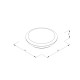 80300834 it-Lighting Champlain 1xE27 Outdoor Ceiling Light Grey D:90x285x285mm (80300834)