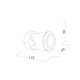 80206044 it-Lighting Crescent 1xGU10 Outdoor Spot Grey D:90x90x130mm (80206034)
