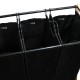 02-26967 ESTIA ΚΑΛΑΘΙ ΑΠΛΥΤΩΝ BAMBOO ESSENTIALS 102lt 3 ΘΕΣΕΩΝ 68x40x76cm ΜΑΥΡΟ