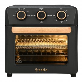 06-23690 ESTIA ΦΡΙΤΕΖΑ ΑΕΡΟΣ OAK 1400w 12lt ΜΕ 4 ΛΕΙΤΟΥΡΓΕΙΕΣ ΨΗΣΙΜΑΤΟΣ ΜΑΥΡΟ