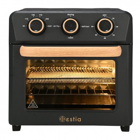 06-23690 ESTIA ΦΡΙΤΕΖΑ ΑΕΡΟΣ OAK 1400w 12lt ΜΕ 4 ΛΕΙΤΟΥΡΓΕΙΕΣ ΨΗΣΙΜΑΤΟΣ ΜΑΥΡΟ