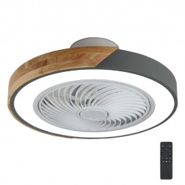 Gruppe LDGD046 Ανεμιστήρας Οροφής 50cm με Φως και Τηλεχειριστήριο Γκρι