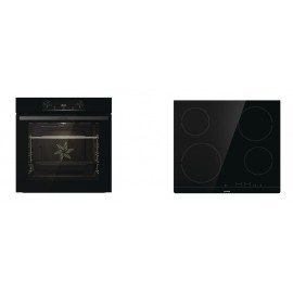 Gorenje BO6735E02BK + ECT641BSC Φούρνος άνω Πάγκου 77lt με Κεραμικές Εστίες Π59.5εκ. Μαύρος A