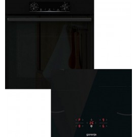 Gorenje BOP6737E02BK + GI601FMC Φούρνος άνω Πάγκου 77lt με Επαγωγικές Εστίες Π59.5εκ. Μαύρος A