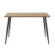 127-000084 Τραπέζι Cuba pakoworld MDF sonoma-μαύρο 120x70x76εκ