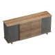 230-000074 Μπουφές Zafore  pakoworld σε oak - καφέ antique απόχρωση 180x45x80εκ