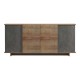 230-000074 Μπουφές Zafore  pakoworld σε oak - καφέ antique απόχρωση 180x45x80εκ