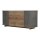 230-000074 Μπουφές Zafore  pakoworld σε oak - καφέ antique απόχρωση 180x45x80εκ