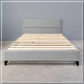 2EPALERMOP-EK90200 ΚΡΕΒΑΤΙ PALERMO ΜΕ ΠΟΔΑΡΑΚΙΑ ΝΤΥΜΕΝΟ ΜΕ ΥΦΑΣΜΑ 90x200 - ΕΚΡΟΥ