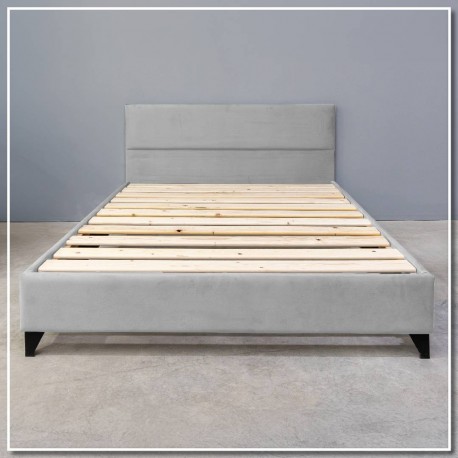 2EPALERMOP-EK150200 ΚΡΕΒΑΤΙ PALERMO ΜΕ ΠΟΔΑΡΑΚΙΑ ΝΤΥΜΕΝΟ ΜΕ ΥΦΑΣΜΑ 150x200 - ΕΚΡΟΥ