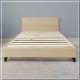 2EPALERMOP-EK150200 ΚΡΕΒΑΤΙ PALERMO ΜΕ ΠΟΔΑΡΑΚΙΑ ΝΤΥΜΕΝΟ ΜΕ ΥΦΑΣΜΑ 150x200 - ΕΚΡΟΥ