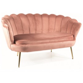 80-3211 SOFA CAMELLIA 2 VELVET ANT. RÓŻ BLUVEL 52/ZŁOTY