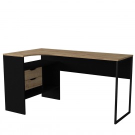 14410156 Γραφείο ArteLibre LOLA Φυσικό/Μαύρο 145x81x76cm Φυσικό/Μαύρο