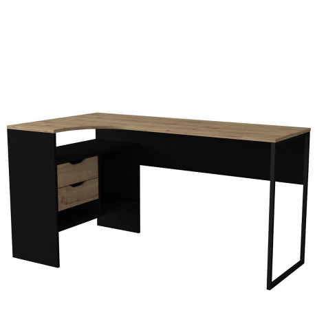 14410156 Γραφείο ArteLibre LOLA Φυσικό/Μαύρο 145x81x76cm Φυσικό/Μαύρο