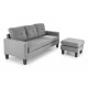 60-29294 GERSON sofa with ottoman, color: grey