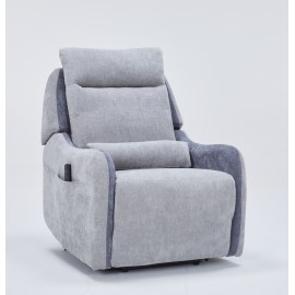 0051.AR52G Mayfair πολυθρόνα relax Shiatsu massage lift με ηλεκτρική ανάκλιση 80x88x102εκ. Γκρι ανοιχτο/Γκρι σκούρο ύφασμα Γκρι 