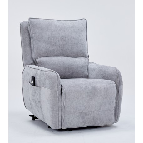 0051.AR69GR Zen πολυθρόνα Relax Lift 81,5x96x105εκ. με ηλεκτρική ανάκλιση Γκρι ύφασμα Γκρι 81,5x96εκ. Ύψος : 105εκ.