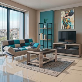 200-001319 Φοιτητικό πακέτο επίπλων σαλονιού Aura pakoworld σετ 3τεμ