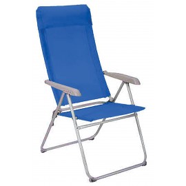 30811-LT-C105-BLUE Μπλέ Πτυσσόμενο Καρεκλάκι Παραλίας Με Αλουμίνιο Σκελετό Και Διάτρητο Ύφασμα 1 x 1 , 65 x 58 x 44/114(h)cm