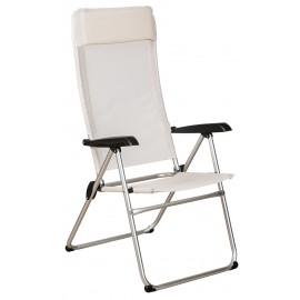 32987-LT-C105-WHITE Λευκό Πτυσσόμενο Καρεκλάκι Παραλίας Με Αλουμίνιο Σκελετό Και Διάτρητο Ύφασμα 1 x 1 , 65 x 58 x 114(h)cm