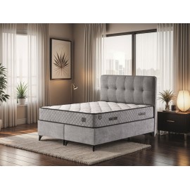 2EDREAMMP-GR160200 ΚΡΕΒΑΤΙ DREAM ΜΠΑΟΥΛΟ ΝΤΥΜΕΝΟ ΜΕ ΥΦΑΣΜΑ 160x200 - ΓΚΡΙ