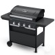Campingaz Select 4 LX Ψησταριά Υγραερίου Σχάρας 75x40εκ. με 4 Εστίες 12kW και Πλαϊνό Μάτι 10-02123