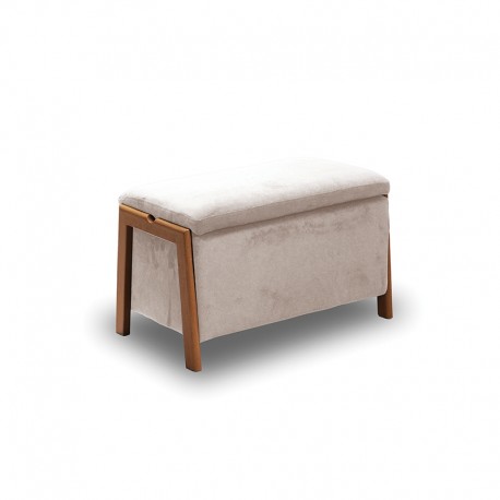 40-0603 DALI ΣΚΑΜΠΟ VELVET BEIGE ΜΕ ΑΠΟΘ. ΧΩΡΟ 75X42X44εκ.