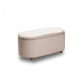 40-0606 FOSTER ΣΚΑΜΠΟ VELVET BEIGE ΜΕ ΑΠΟΘ. ΧΩΡΟ 99Χ45X45εκ.