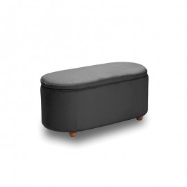 40-0604 FOSTER ΣΚΑΜΠΟ VELVET GREY ΜΕ ΑΠΟΘ. ΧΩΡΟ 99Χ45X45εκ.
