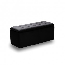 40-0608 LIDO ΣΚΑΜΠΟ VELVET BLACK ΜΕ ΑΠΟΘ. ΧΩΡΟ 101X41X42εκ.