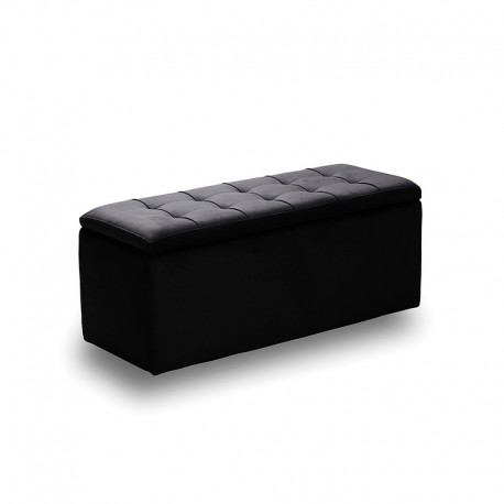 40-0608 LIDO ΣΚΑΜΠΟ VELVET BLACK ΜΕ ΑΠΟΘ. ΧΩΡΟ 101X41X42εκ.