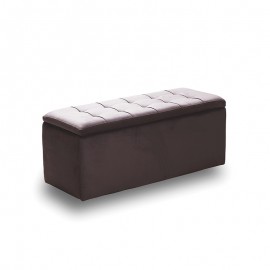40-0610 LIDO ΣΚΑΜΠΟ VELVET BROWN ΜΕ ΑΠΟΘ. ΧΩΡΟ 101X41X42εκ.