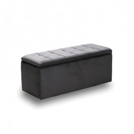 40-0607 LIDO ΣΚΑΜΠΟ VELVET GREY ΜΕ ΑΠΟΘ. ΧΩΡΟ 101X41X42εκ.
